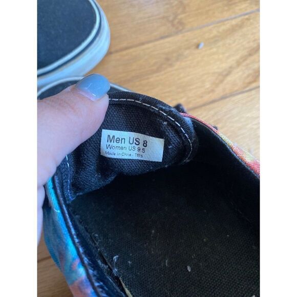 Vans Era tie dye and black lace up canvas shoes mens size 8 women’s size 9.5 - Picture 8 of 8